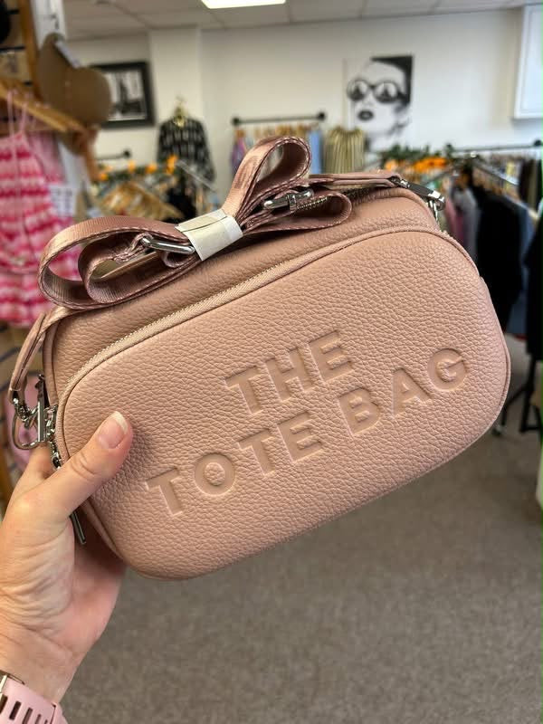 Faux leather tote handbag