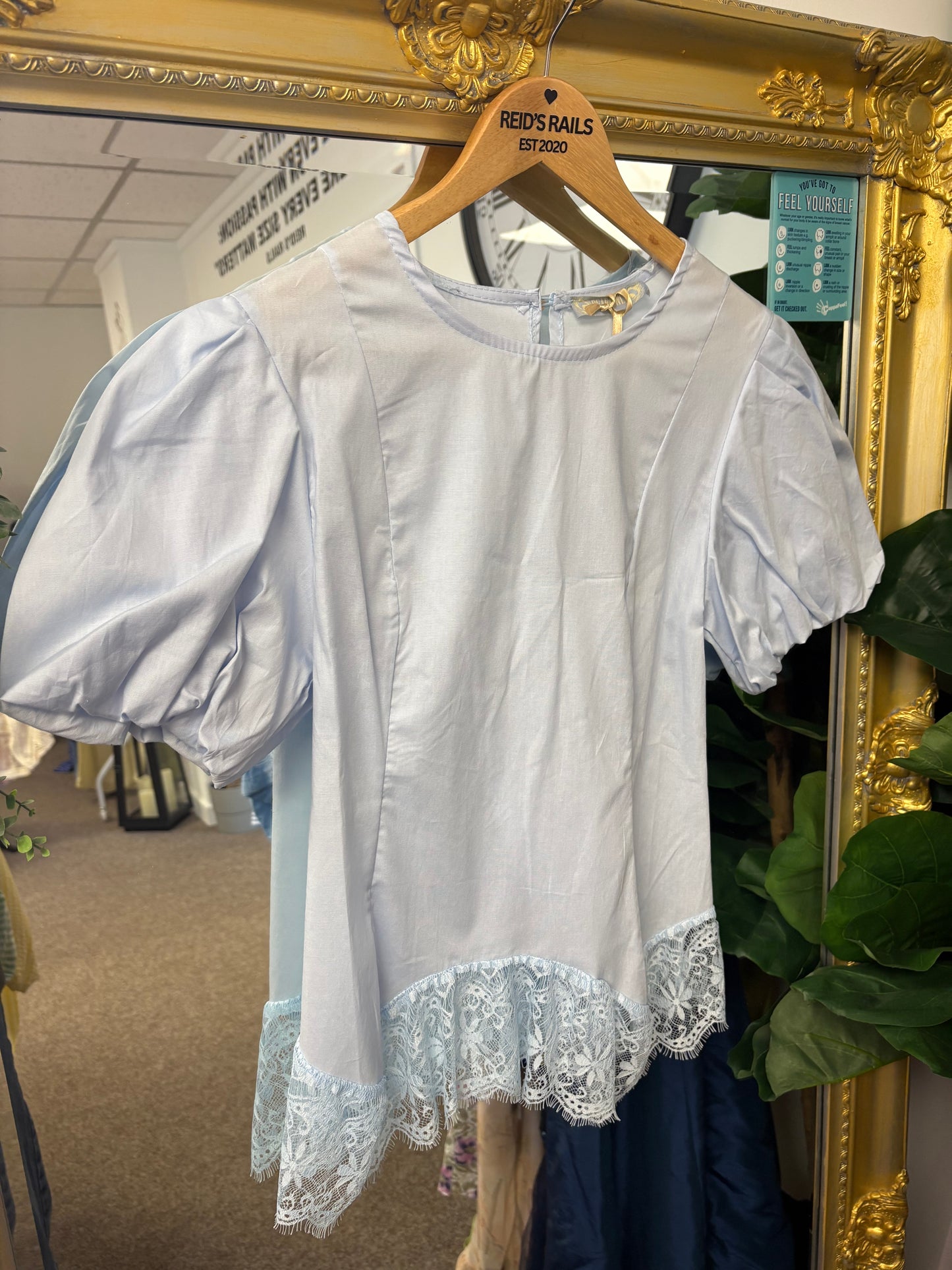 Lace trim shirt