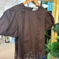 Lace trim shirt