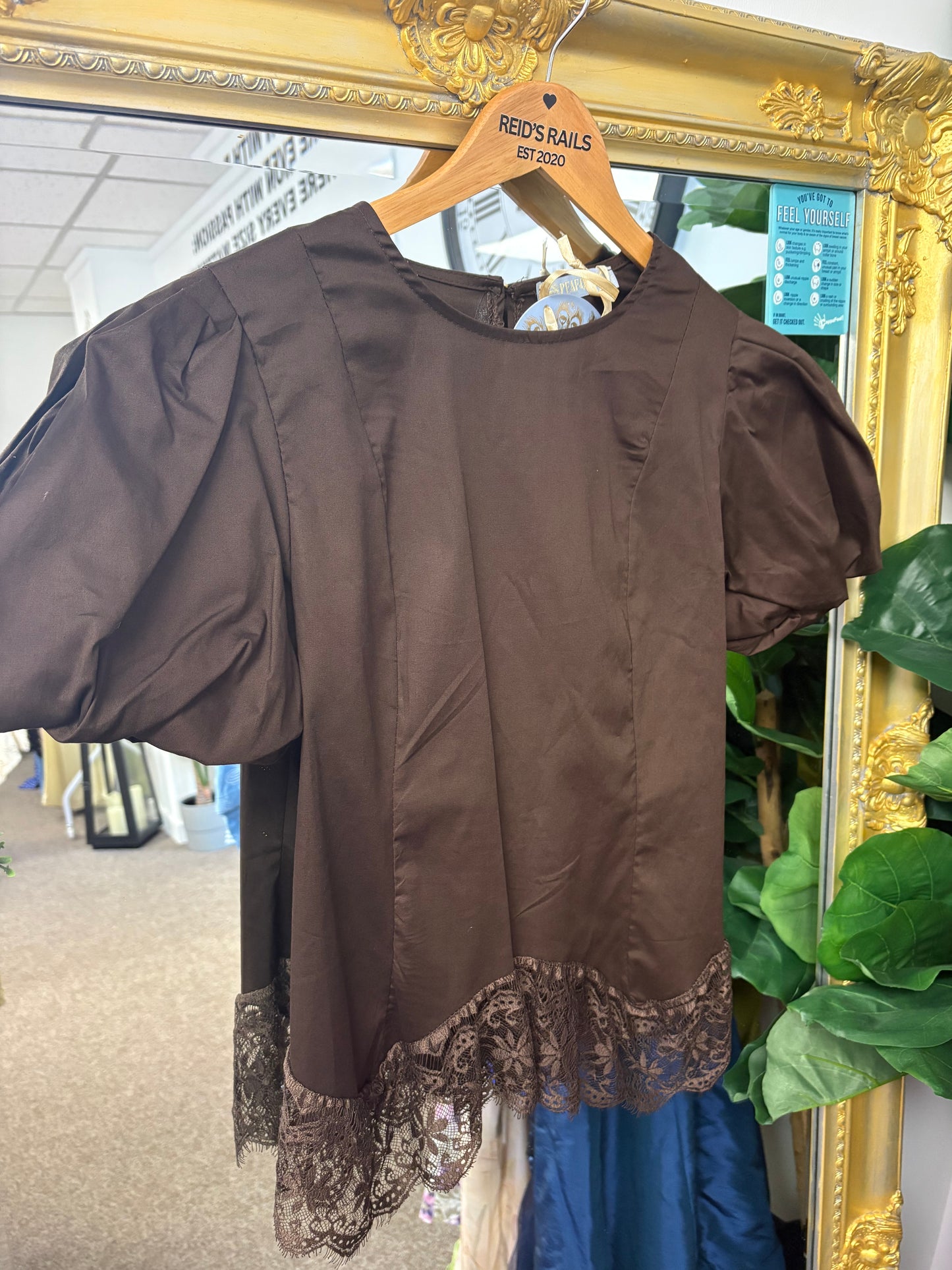 Lace trim shirt