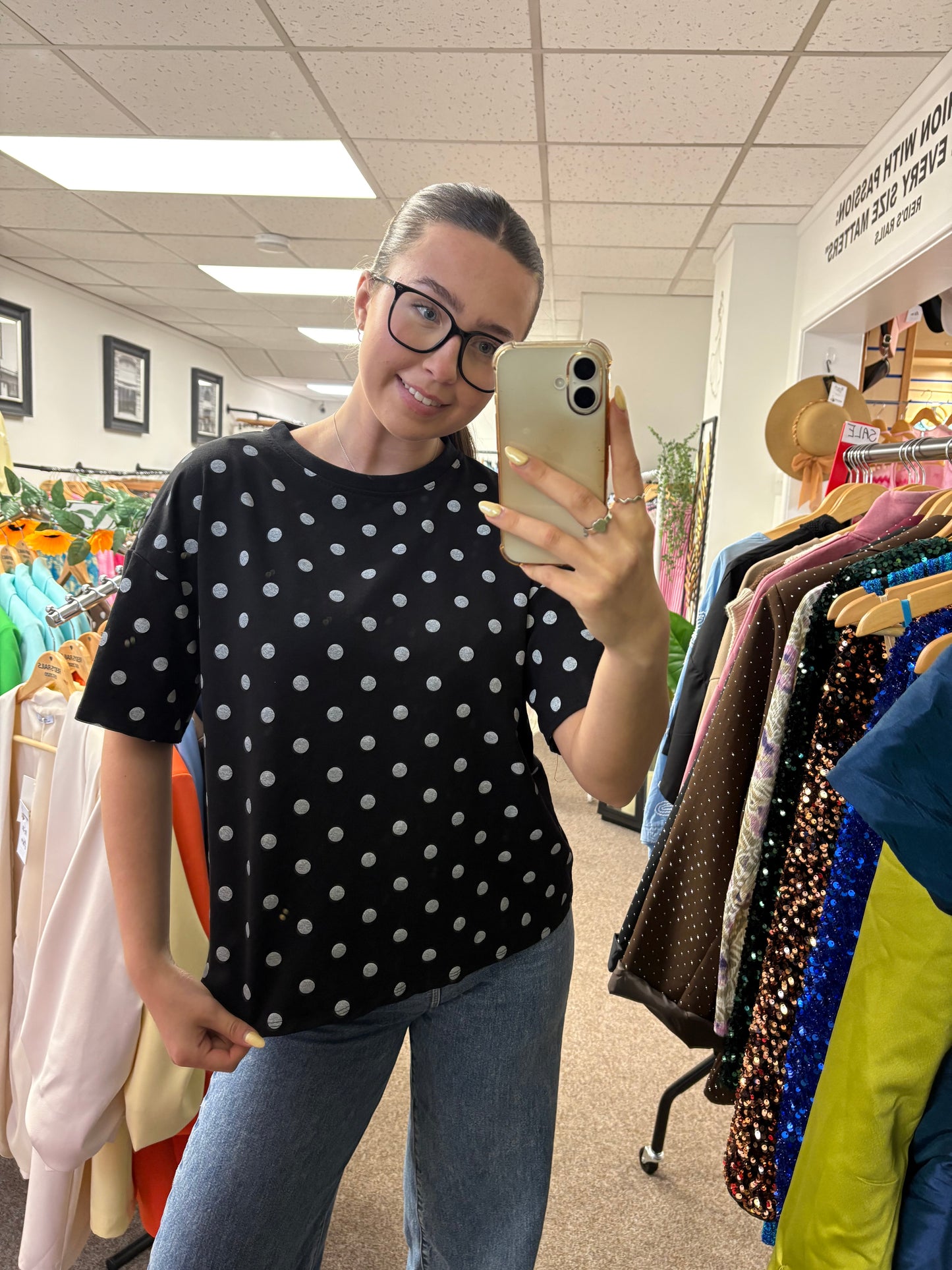 Polka dot top