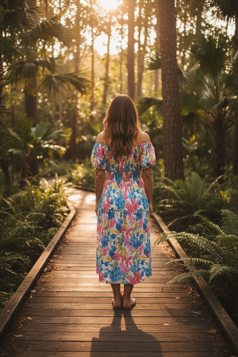 Floral Button Dress