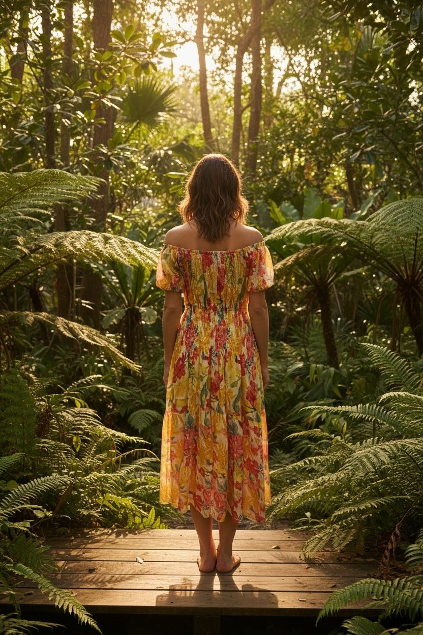 Floral Button Dress