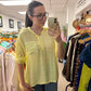 Lace back blouse