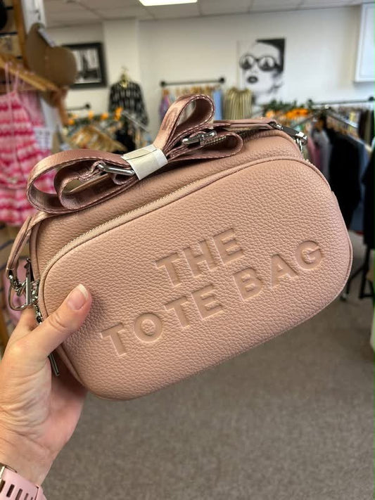 Faux leather tote handbag
