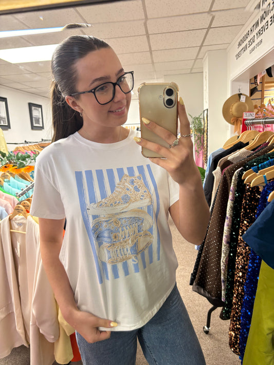 Trainer diamanté t-shirt