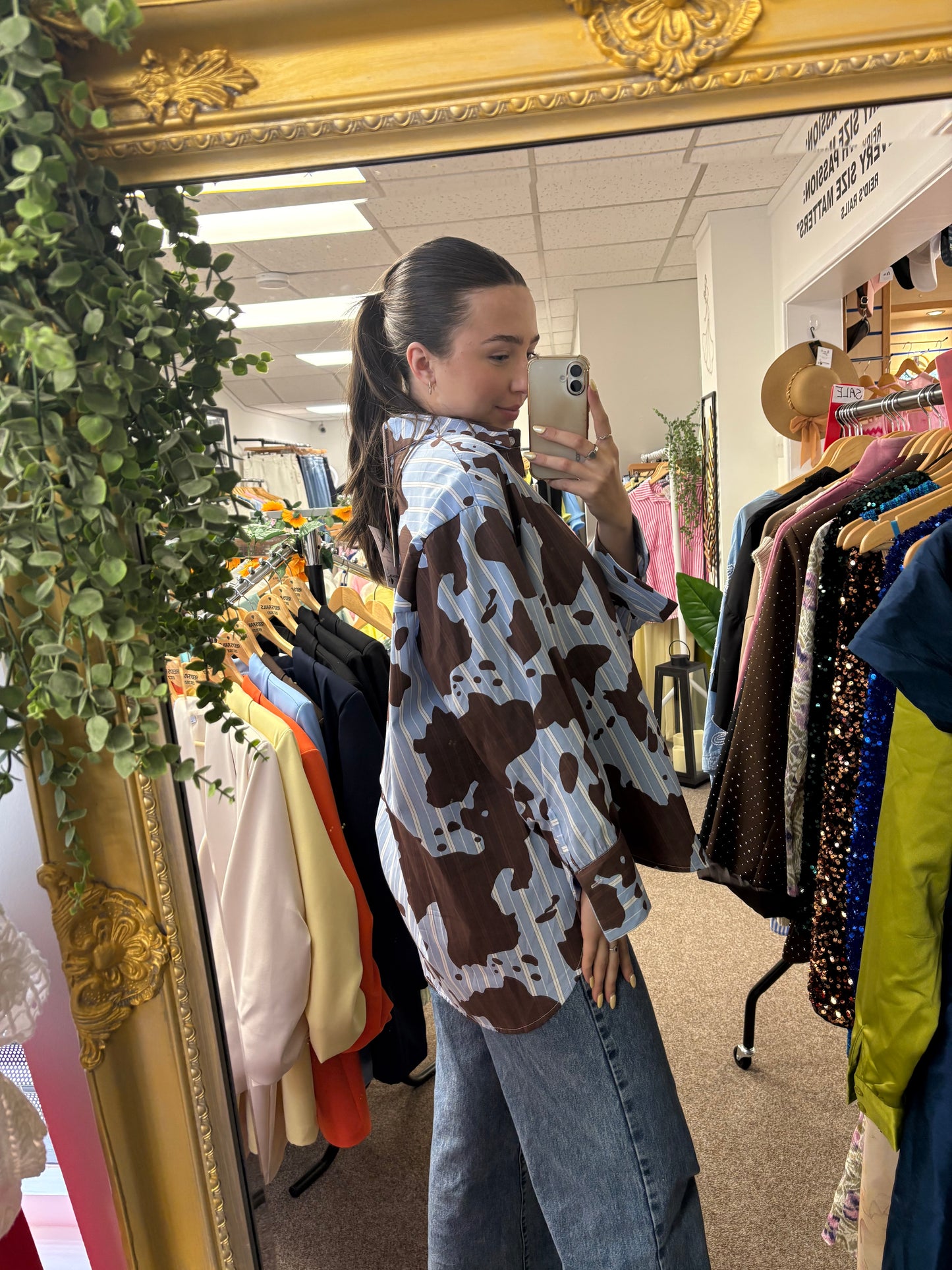 Cow print shirt