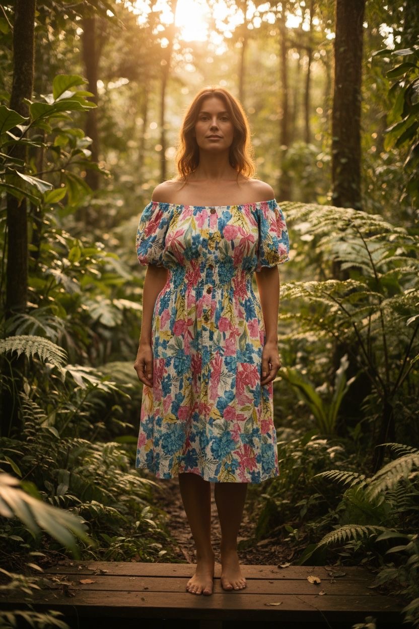 Floral Button Dress