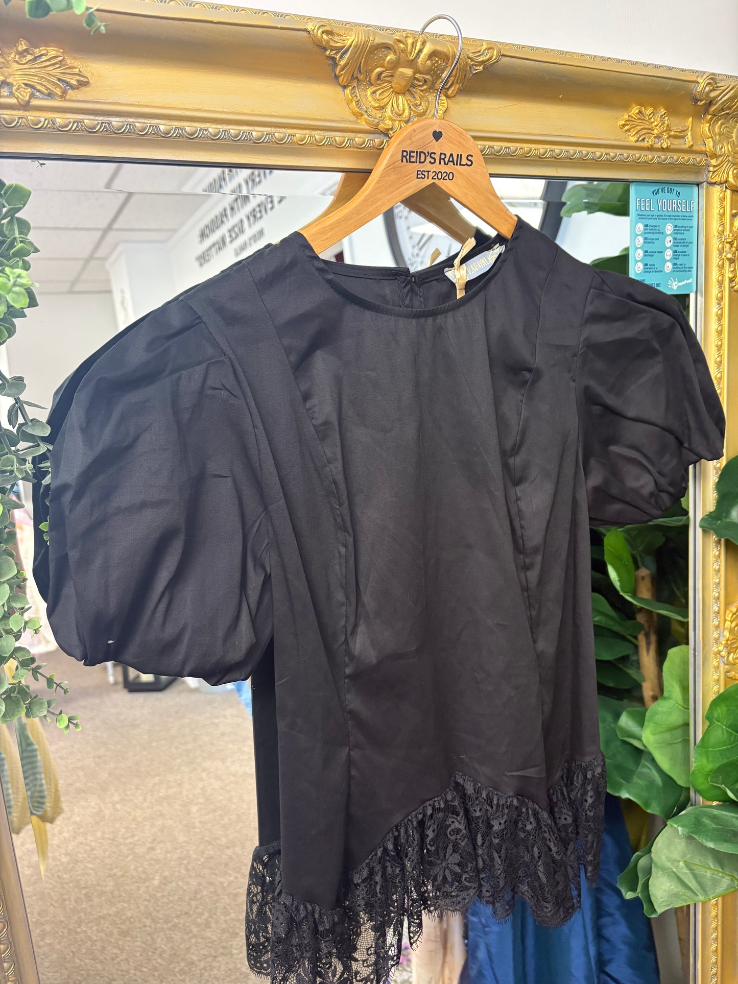 Lace trim shirt