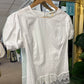 Lace trim shirt