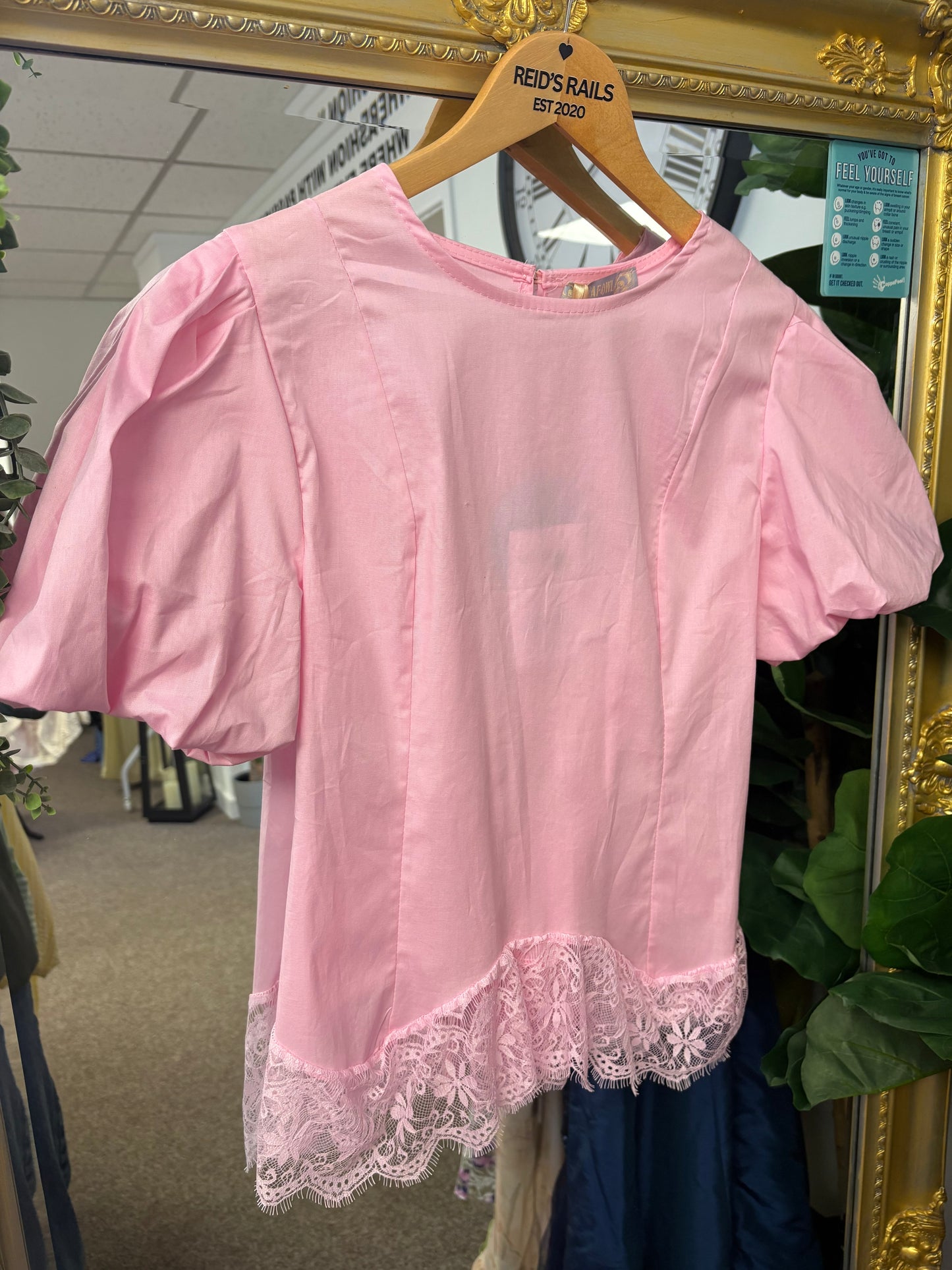 Lace trim shirt