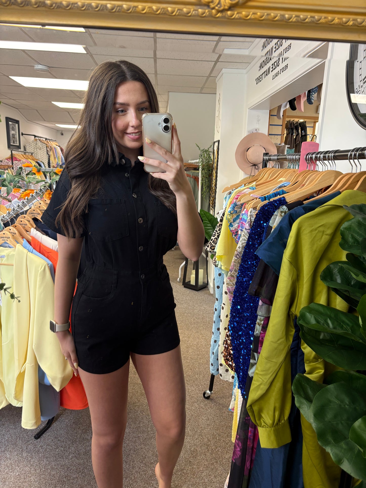 Black Denim Playsuit