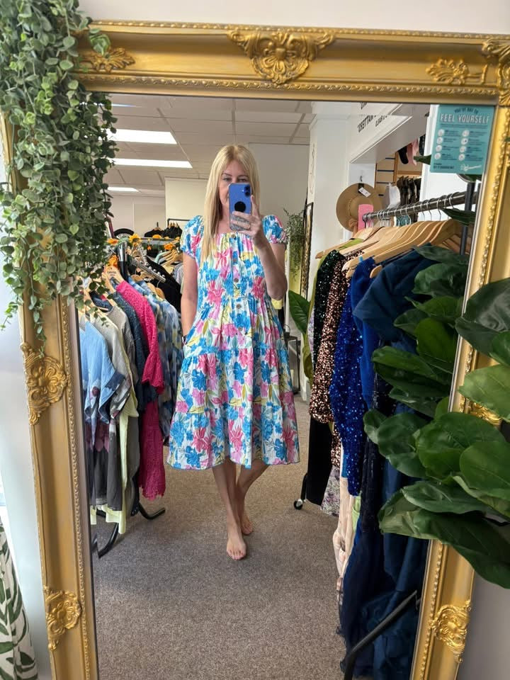 Floral Button Dress
