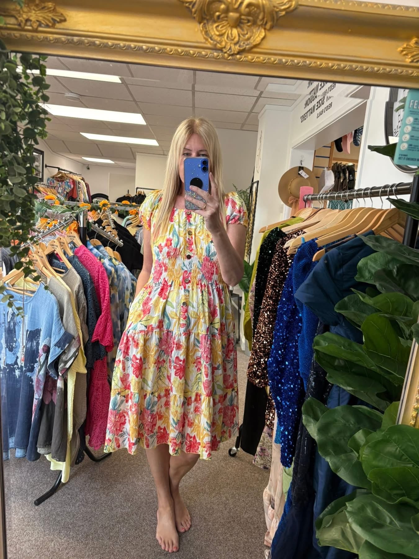 Floral Button Dress