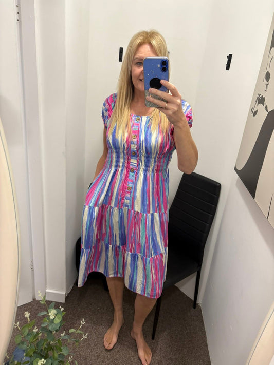 Multi Button Dress
